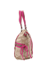 Poppy Shimmer Tote, &pound;40, Handbags, Beige/Pink, Canvas, Bottom view